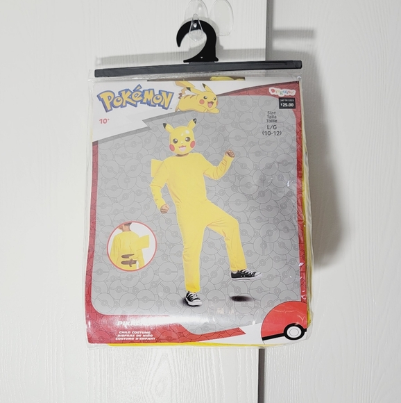 NEW Pokemon Pikachu Child Costume Size Large (10-12) - Picture 1 of 3